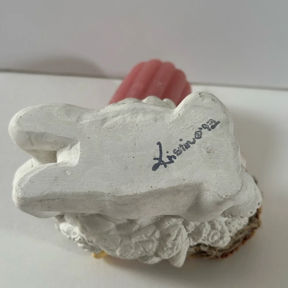 Dreamsicle Collectible Cherub Candle Holder with Candle